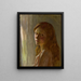 Ritratto di una ragazza - Sir George Clausen — quadro incorniciato alla parete