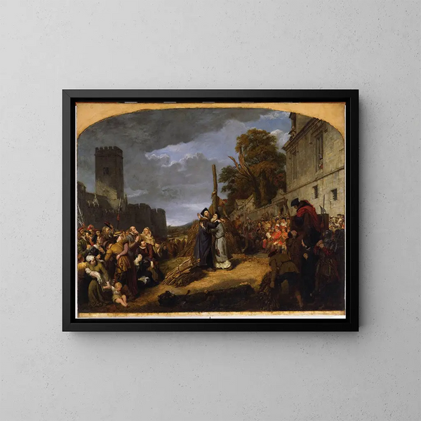 Il martirio di Ridley e Latimer - Sir George Hayter — quadro incorniciato alla parete
