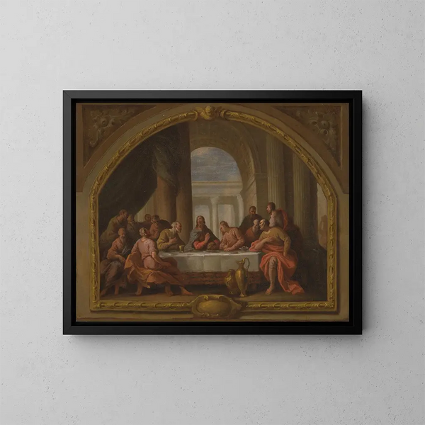 Schizzo per L'Ultima Cena di Sainte-Marie a Weymouth - Sir James Thornhill — quadro incorniciato alla parete