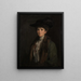 Una donna in marrone che si pensa sia Margaret Edith Bannatyne Cobb - Sir John Lavery — quadro incorniciato alla parete