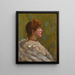 Ragazza con sciarpa di pelliccia - Sir John Lavery — quadro incorniciato alla parete