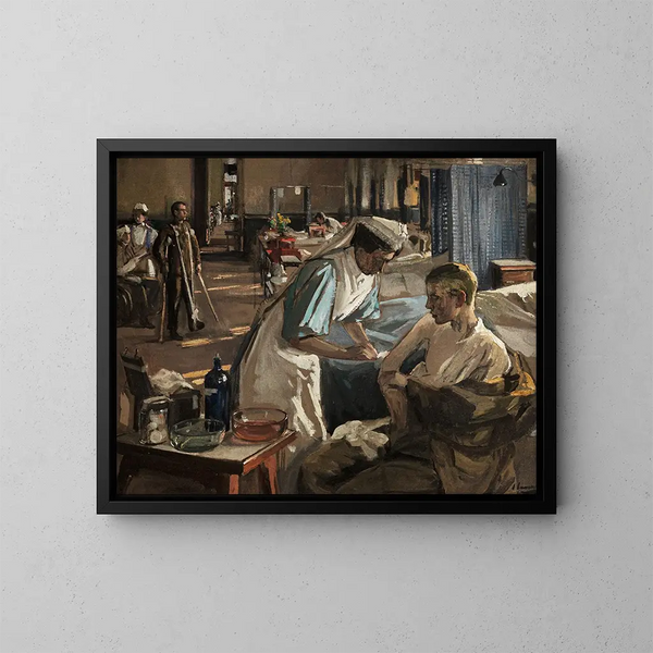 Ospedale di Londra - Sir John Lavery — quadro incorniciato alla parete