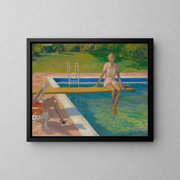 La vicomtesse de Castlerosse a Palm Springs - Sir John Lavery — quadro incorniciato alla parete