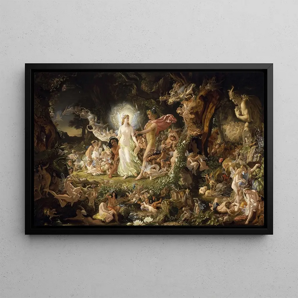 La Querelle d'Oberon et Titania - Sir Joseph Noel Paton — quadro incorniciato alla parete