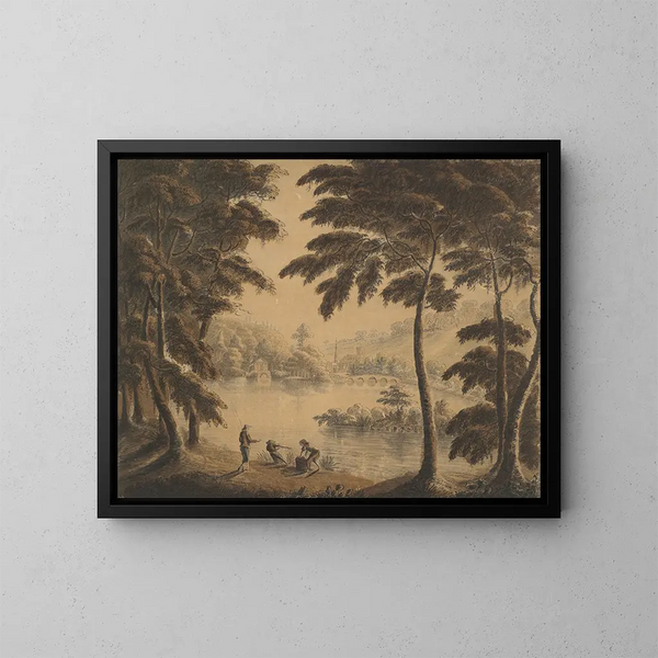 Vista di Stourhead - Sir Richard Hoare — quadro incorniciato alla parete