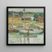 Sloop a ostriche Cos Cob - Childe Hassam — quadro incorniciato alla parete