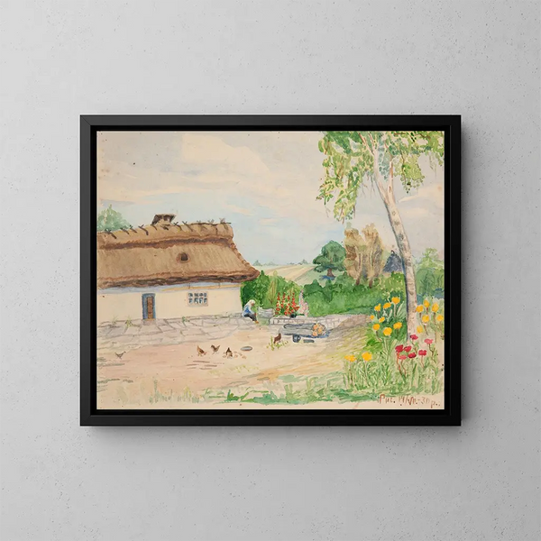 Paesaggio rurale estivo - Sofija Paraszczuk — quadro incorniciato alla parete