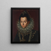 Ritratto di Catalina Micaela, duchessa consorte di Savoia - Sofonisba Anguissola — quadro incorniciato alla parete