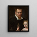 Ritratto di un uomo con sua figlia - Sofonisba Anguissola — quadro incorniciato alla parete