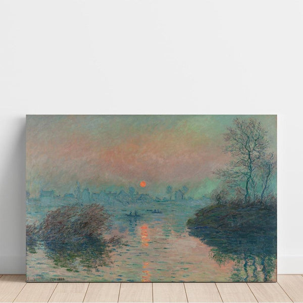 Riproduzione del dipinto Tramonto sul Sena a Lavacourt, effetto invernale - Claude Monet
