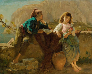 Bambini dei pescatori a Capri - Sophie Anderson — vista dell’opera