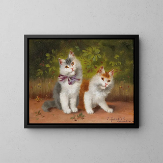 Due gattini - Sophie Sperlich — quadro incorniciato alla parete