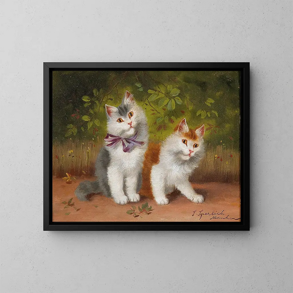 Due gattini - Sophie Sperlich — quadro incorniciato alla parete