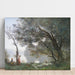 Riproduzione del dipinto Souvenir de Mortefontaine di Jean-Baptiste-Camille Corot