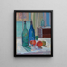 Bottiglie blu, verdi e arancioni - Spencer Frederick Gore — quadro incorniciato alla parete