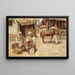 Scène de marché - Spiro Bocaric — quadro incorniciato alla parete