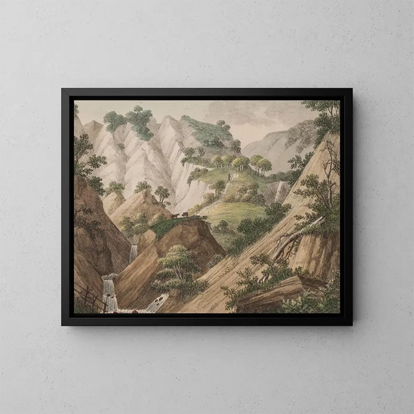 Una vista delle montagne di gesso di Mns - Søren L. Lange — quadro incorniciato alla parete