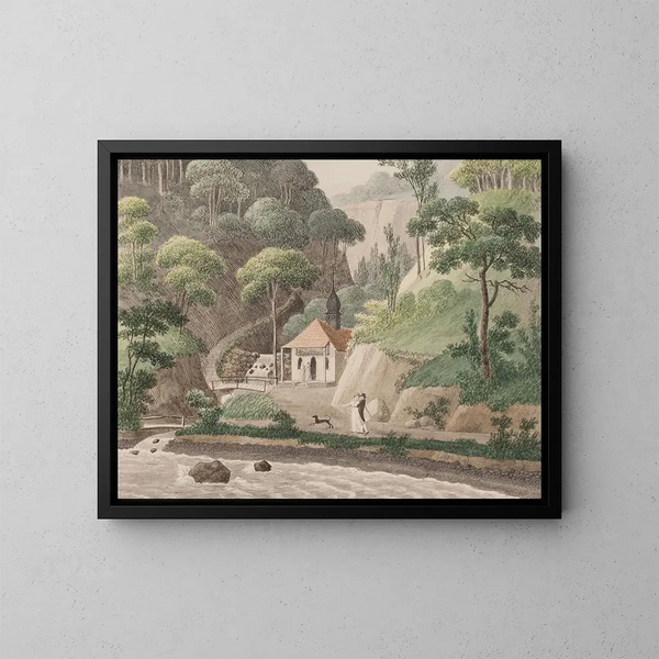 La chapelle de Liselund à Mén - Søren L. Lange — quadro incorniciato alla parete