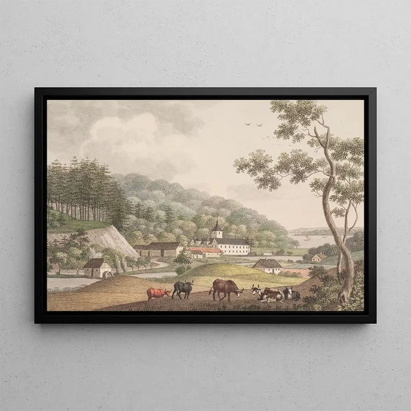 Thyrsbæk nella regione di Vejle - Søren L. Lange — quadro incorniciato alla parete