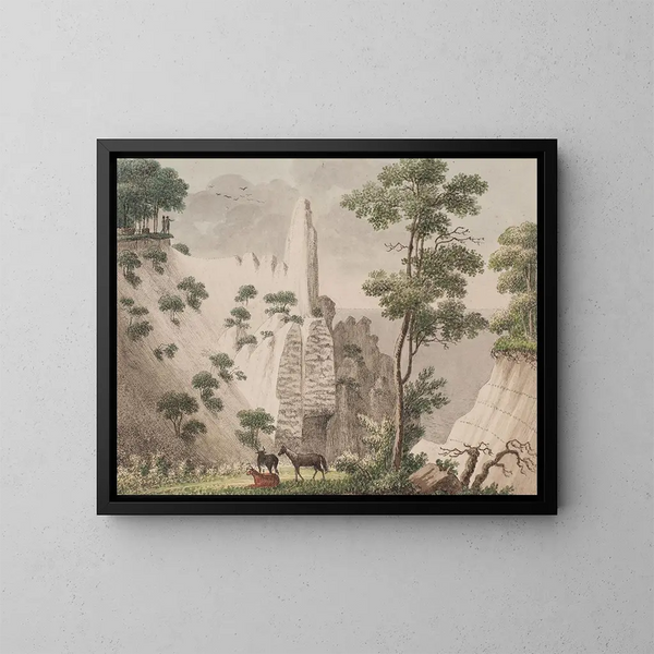 Vista di Sommerspiret nelle montagne di gesso - Søren L. Lange — quadro incorniciato alla parete