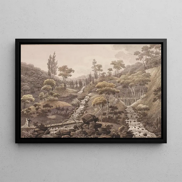 Cascade a Liselund sur Møn - Søren L. Lange — quadro incorniciato alla parete