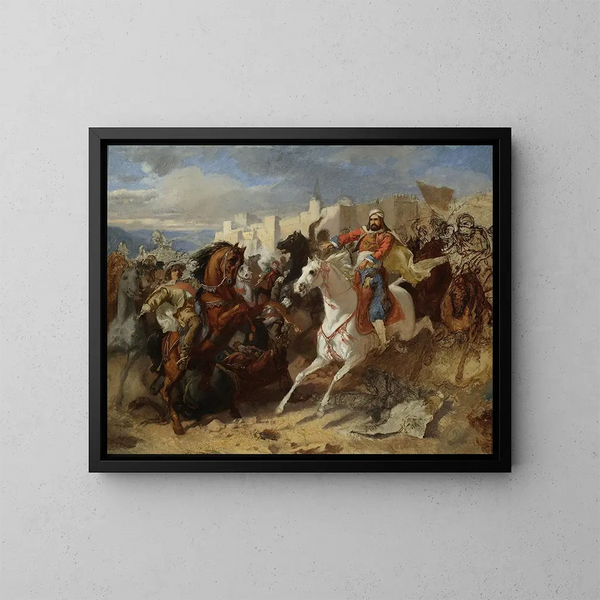 Episodio delle guerre austro-turche - Stanisław Chlebowski — quadro incorniciato alla parete