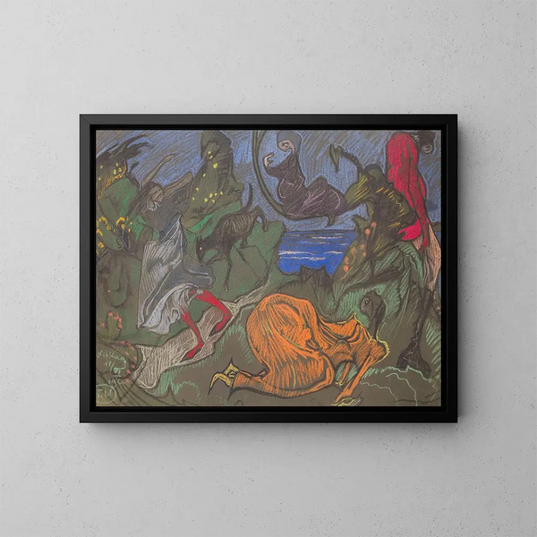 Composition avec des figures en mouvement - Stanisław Ignacy Witkiewicz — quadro incorniciato alla parete