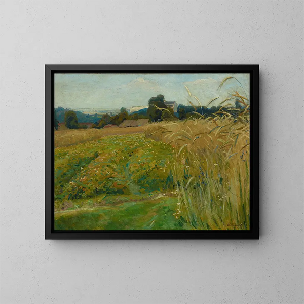 Paesaggio dei dintorni di Cracovia - Stanisław Kamocki — quadro incorniciato alla parete