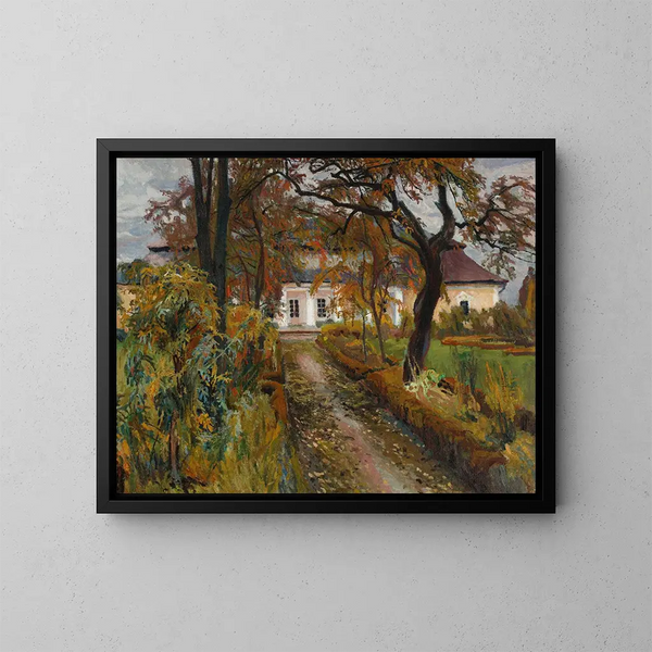 Manor in autunno - Stanisław Kamocki — quadro incorniciato alla parete