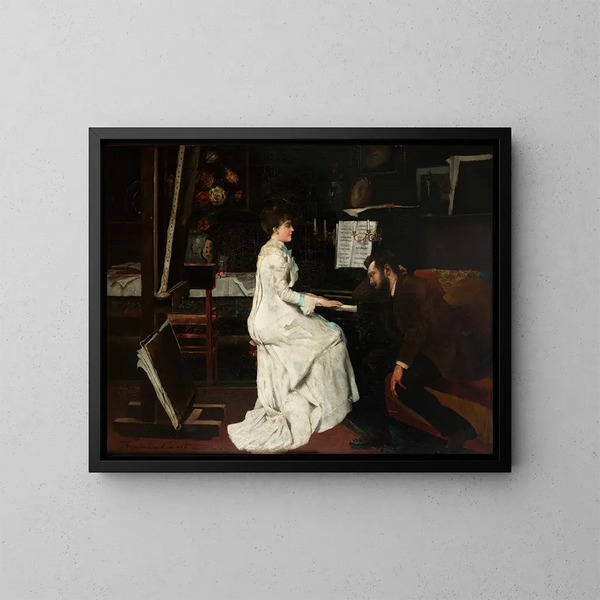al pianoforte - Stanisław Lentz — quadro incorniciato alla parete