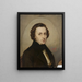Ritratto di Frédéric Chopin 1810-1849 - Stanisław Stattler — quadro incorniciato alla parete