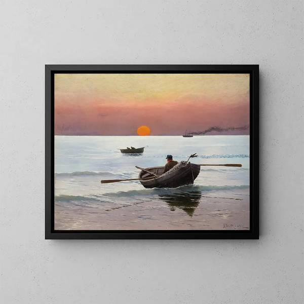 Tramonto sul mare - Stanisław Witkiewicz — quadro incorniciato alla parete