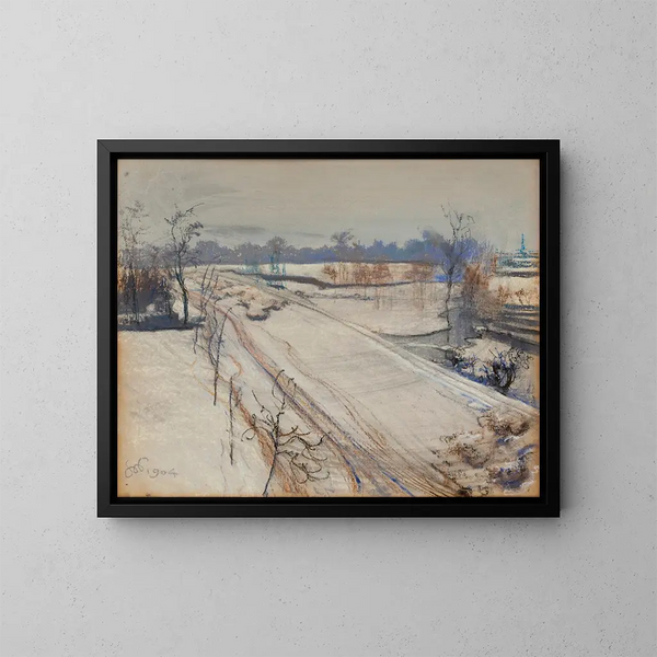 Vista dalla finestra sulla collina di Kościuszko a Cracovia - Stanisław Wyspiański — quadro incorniciato alla parete