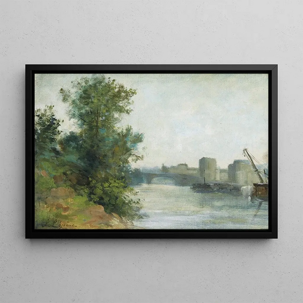 La Seine au pont de Neuilly - Stanislas Lépine — quadro incorniciato alla parete