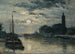 Il Canale dell'Ourcq, La Chiesa di San Cristoforo vista dal Quai de la Marne, Effetto di Luna - Stanislas Lépine — vista dell’opera