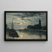 Il Canale dell'Ourcq, La Chiesa di San Cristoforo vista dal Quai de la Marne, Effetto di Luna - Stanislas Lépine — quadro incorniciato alla parete