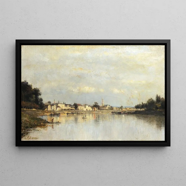 Vista di Conflans-Sainte-Honorine - Stanislas Lépine — quadro incorniciato alla parete