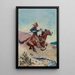 Cavalier du Pony Express - Stanley Llewellyn Wood — quadro incorniciato alla parete