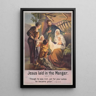 Stecher Litho Co - Jesus laid in the manger.webp