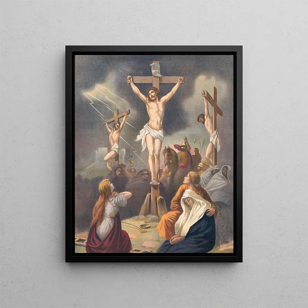 La crucifixion - Stecher Litho & Co.. — quadro incorniciato alla parete