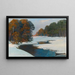 Paesaggio invernale alla luce della sera - Stefan Popowski — quadro incorniciato alla parete