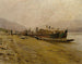 Bateaux di rimorchio sul Danubio vicino a Spitz - Stefan Simony — vista dell’opera
