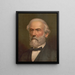 Ritratto frontale in busto di Robert Edward Lee - Strobridge Co Lith — quadro incorniciato alla parete