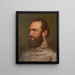 Ritratto di busto di Stonewall Jackson di profilo indossando un'uniforme militare - Strobridge Co Lith — quadro incorniciato alla parete