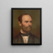 Ritratto a busto di William T. Sherman di profilo - Strobridge Co Lith — quadro incorniciato alla parete