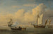 Una galea con ancora e due barche da pesca vicino alla riva - Atelier di Willem van de Velde II — vista dell’opera