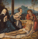 La Lamentazione di Cristo ai piedi della croce con un donatore - Atelier di Bernard van Orley — vista dell’opera