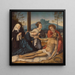 La Lamentazione di Cristo ai piedi della croce con un donatore - Atelier di Bernard van Orley — quadro incorniciato alla parete