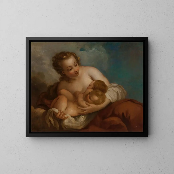 Allégorie della carità - Atelier di François Lemoyne — quadro incorniciato alla parete