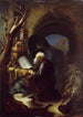Un eremita in preghiera - Atelier di Gerrit Dou — vista dell’opera